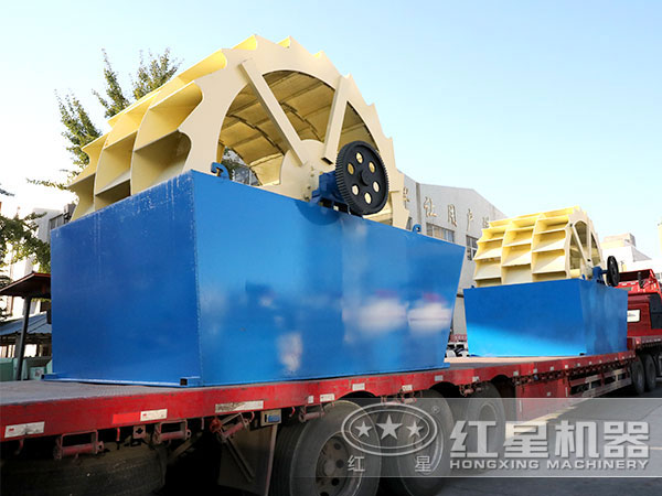 3020輪式洗砂機裝車發貨中